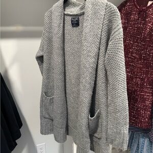 Abercrombie & Fitch Gray Long Cardigan Sweater
